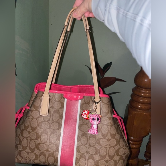 Coach Brown and Pink Signature Tote Bag one of a kind bag - Picture 3 of 12